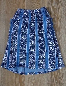 Paper Wings Girls Owl Print Chambray Drawstring Maxi Skirt Size 6 NWT - Picture 1 of 6