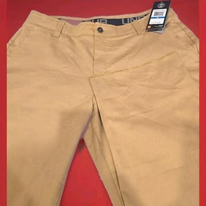 Under Armour Pants Mens 36-Med. Tan Loose Heatgear Stretch UNHEMMED 37" inseam - Picture 1 of 14