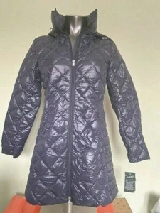 Ralph Lauren donna piumino imbottito con cappuccio cappotto blu navy nuovo taglia M stile LR1910 - Foto 1 di 6