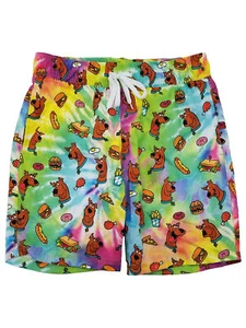 Scooby Doo Boys Rainbow Tie Dye Food Print Swim Trunks XL / Mens XS - Picture 1 of 2