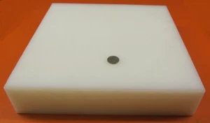 Tivar UHMW PE Natural White Sheet 2.50" (2 1/2") Thick x 12" x 12" - Picture 1 of 12