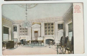 Unused Postcard Room where Declaration of Independence was signed Philadelphia - Picture 1 of 2