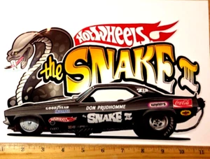 EXTRA GROß NHRA Hot Wheels Don Prudhomme Black Snake III '73 Cuda Sticker Aufkleber - Bild 1 von 3