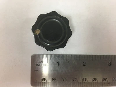 Vintage Black Bakelite Daka-Ware Fluted Knob - Image 1 of 3
