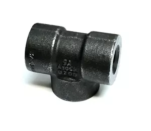 Value 12149-2, Black 3/8" Tee, Class 3000, Grade A/SA 105N, Forged Carbon Steel - Picture 1 of 2