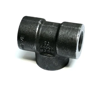 Value 12149-2, Black 3/8" Tee, Class 3000, Grade A/SA 105N, Forged Carbon Steel - Image 1 of 2