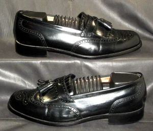 Bostonian Evanston Herren Schwarz Leder Kiltie Budapester Quaste Halbschuh Gr. 8 1/2M - Bild 1 von 6