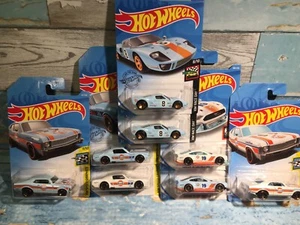 💥Hot Wheels Gulf 8 Stück Ford GT40~ '65 Fastback~ '18 Mustang GT~ '68 Nova 💥 - Bild 1 von 5