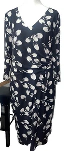 Evan-Picone Womens Black And Ivory 3/4 Sleeves Sheath Dress Size 10. CDRS089 - Picture 1 of 7