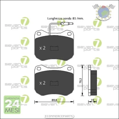 Pastiglie freno ecp-s Anteriore per PEUGEOT 604 505 504 TALBOT TAGORA - Immagine 1 di 3