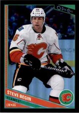 2013-14 O-PEE-CHEE RAINBOW BLACK STEVE BEGIN 097/100 CALGARY FLAMES #350
