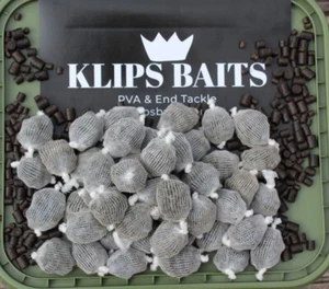 50 PREMIUM CARP PELLET BAGS 3 SIZES OR MIXED PRE TIED PVA MESH - Picture 1 of 2