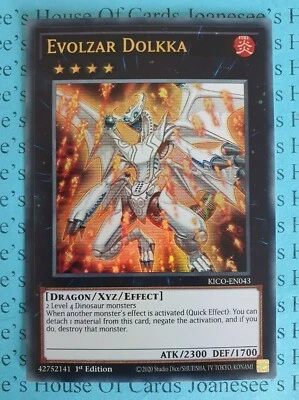Evolzar Dolkka KICO-EN043 Ultra Rare Yu-Gi-Oh Card 1st Edition New - Image 1 of 3
