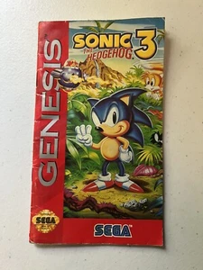 Sega Genesis Manual ONLY Sonic the Hedgehog 3 Instruction Booklet 1994 rare - Picture 1 of 3