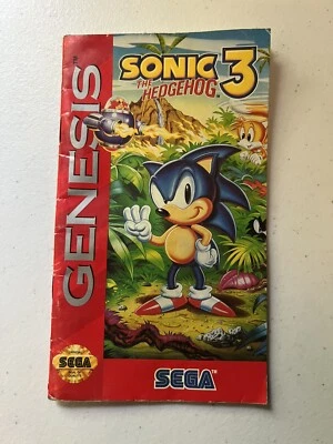 Sega Genesis Manual ONLY Sonic the Hedgehog 3 Instruction Booklet 1994 rare - Image 1 of 3