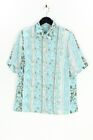 SOMMERMANN Shirt Blouse Flowers D 46 = D 42-44 light blue