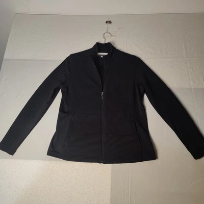 Pebble Beach Dry Luxe Mujer Polo Chaqueta Talla M Negro Manga Larga Bolsillos Foto 1 de 4