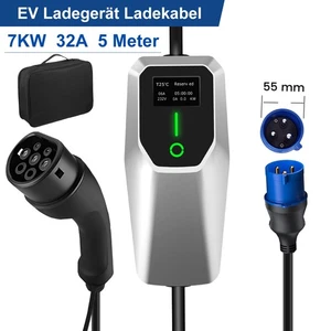 1 Phase Typ2 EV CEE Ladekabel 5M Elektroauto PHEV Ladegerät Wallbox 7KW 32A 5M - Bild 1 von 10