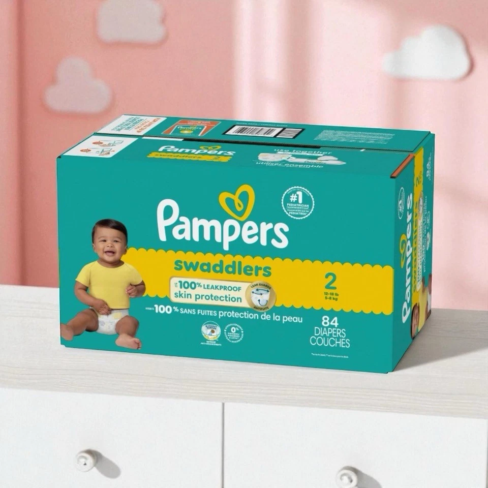 Pañales Pampers Swaddlers - Talla 2 - 84 unidades - Nuevos sellados Foto 1 de 1