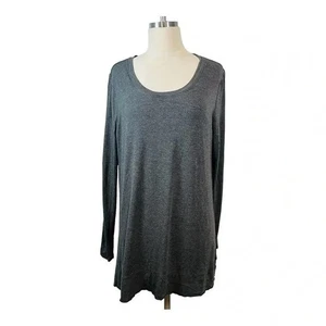 LYSSE' SHAPEWEAR LAYERED LONG SLEEVE TUNIC TEE DOUBLE LAYER WOMEN SIZE LARGE - Picture 1 of 8