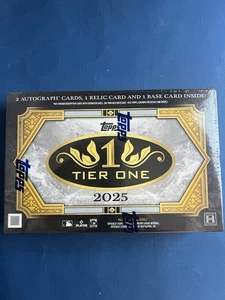 Caja de pasatiempos de béisbol Topps Tier One 2025 - 2 autos, 1 reliquia por caja caja sellada - Imagen 1 de 2