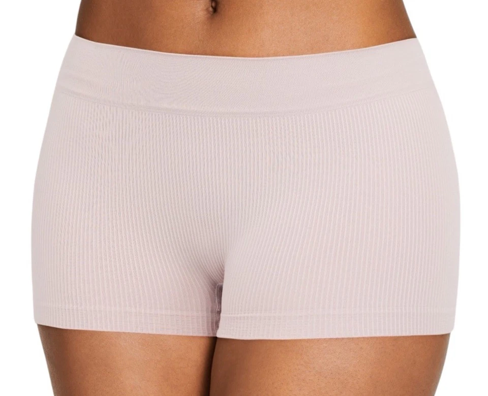 JOCKEY Mujer Acanalado Boyshort Rosa Rubor Ropa Interior Panty Sin Costuras Nylon Talla L Foto 1 de 4