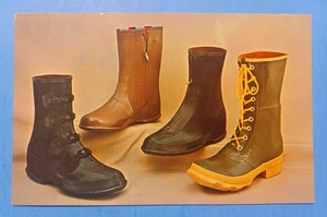 RARE Advertising Postcard ~ VINTAGE RUBBER BOOTS 1950s - Picture 1 of 2