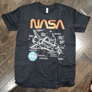 NASA Youth XL Space Shuttle Insignia Shirt NWOT Black - Picture 1 of 5