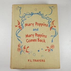 Mary Poppins and Mary Poppins Comes Back Book Hardcover 1934 1937 Print - Picture 1 of 19