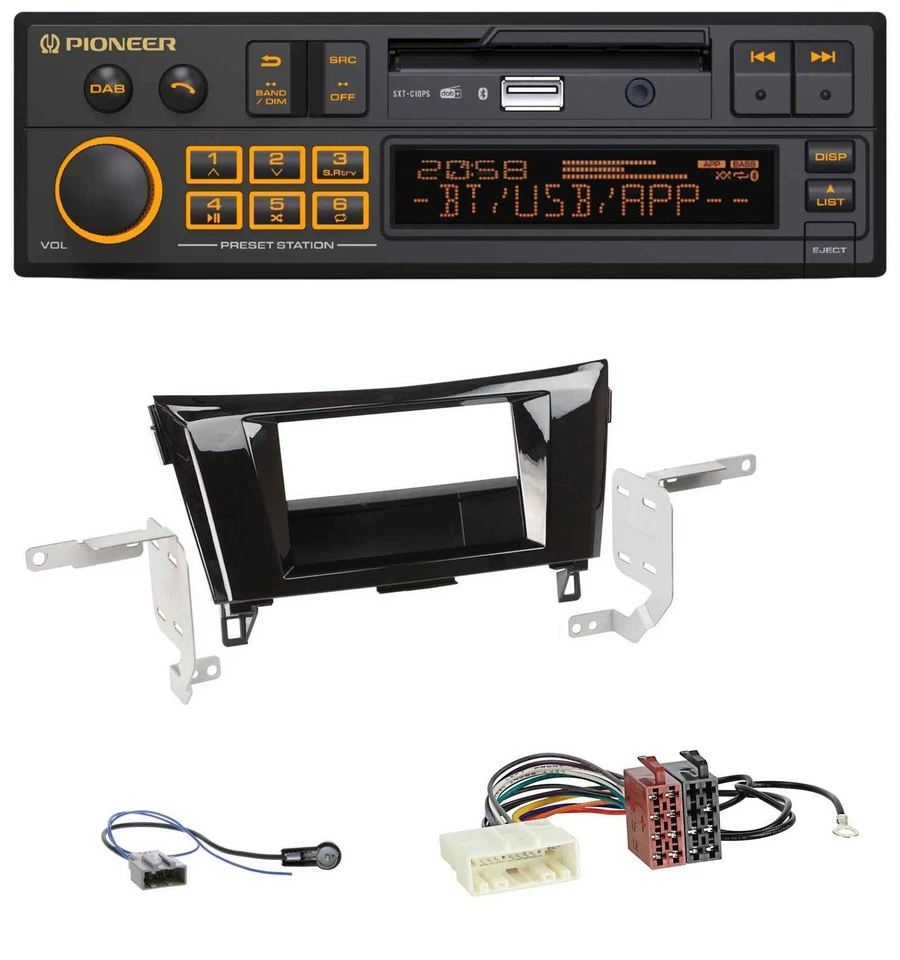 Pioneer DAB MP3 USB Bluetooth Autoradio für Nissan X-Trail 2014-2022 Klavierlack - Bild 1 von 4