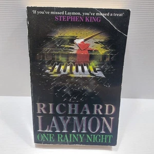 One Rainy Night by Richard Laymon Large Paperback Horror vintage 1991 - Foto 1 di 11