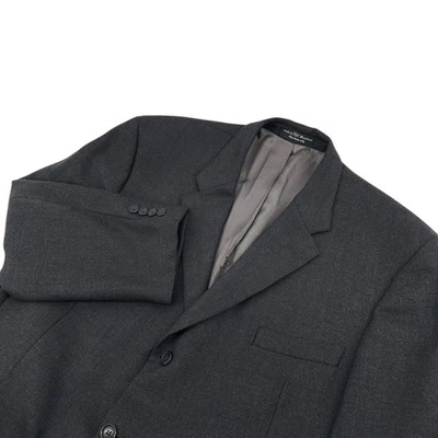 Andrew Fezza Mens Size R48 Charcoal Gray Lambswool Cashmere Blazer Sport Coat - Image 1 of 4