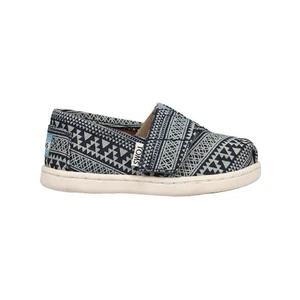 TOMS Alpargata Geometric Slip On Youth Girls Size 6 M Flats Casual 10009287T - Picture 1 of 5