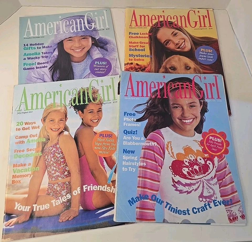 2002 American Girl Doll Magazine Set Of 4 Y2K Vintage Teen AG Missing 2 Issues Foto 1 de 4