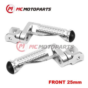 SILVER MPRO 25mm Extension Front Footpegs For Kawasaki Vulcan 1500 A/B 87-99 98 - Foto 1 di 6