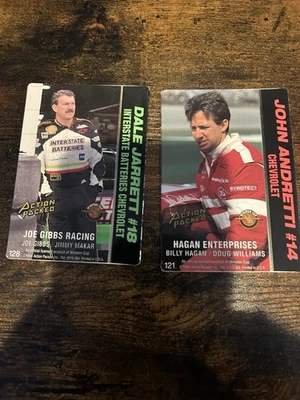 1994 Action Packed Hot Look Dale Jarrett #128 HOF & John Andretti #121 - Image 1 of 4