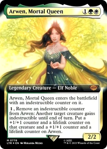 Magic The Gathering Arwen, Mortal Queen 778 Mythic Surge Lámina Arte Extendido El Señor de los Anillos - Imagen 1 de 1