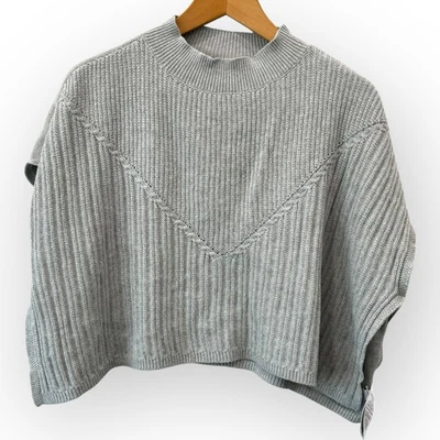 Poncho Top GAP Niños Gris Tejido Cuello Simulado Niñas Talla S (6-7) Acogedor Suéter en Capas Foto 1 de 4