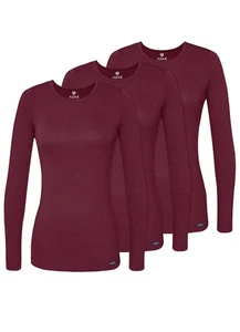 Adar Underscrubs for Women 3 Pack - Long Sleeve Underscrub Comfort Tee - Picture 1 of 217