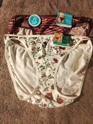  2 Pair -Vanity Fair Illumination String Bikini Panties 18108  Sz  8 - Image 1 of 4
