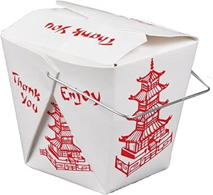 15 Count 16 Oz Pagoda Wire Handle Chinese Takeout Box - Picture 1 of 12