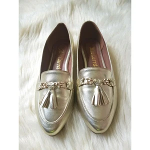 Mia Carra Metallic Gold Champagner Halbschuhe Schuhe - Gr. 38 - Bild 1 von 8