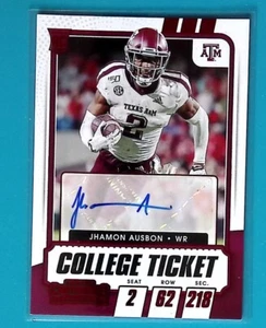 2021 Contenders Draft Picks College Ticket Jhamon Ausbon Auto - Eagles Texas A&M - Picture 1 of 2