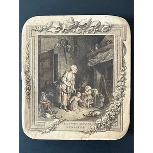 Antigua caja de cartón francesa victoriana LA COMPLAISANCE MATERNELLE - Imagen 1 de 4