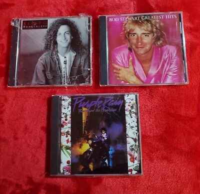 Prince Purple Rain Rod Stewart Kenny G Breathless 3 CD LOT NEW — 第 1/4 张图片