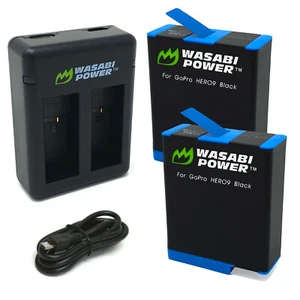 Wasabi Power Battery (2-Pack) and Dual Charger for GoPro HERO9 Black - Picture 1 of 7