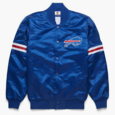 NFL Buffalo Bills Blue Satin Vintage Bomber Baseball Letterman Varsity Jacket