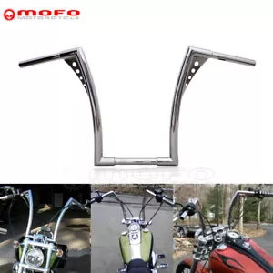 Para Harley-Davidson FLST/FXST/XL Personalizado 16" Elevación Simios Barras Manillar Graso - Imagen 1 de 11