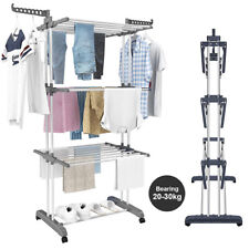 4 Tier Foldable Laundry Dryer Rack Extra Large Bedroom Outdoor Clothes Airer UK