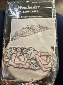 WONDERART Kissenbezüge Cutwork Rosen NADELARBEITEN 1 Paar (2er Set) #1275 20”x 30” - Bild 1 von 6